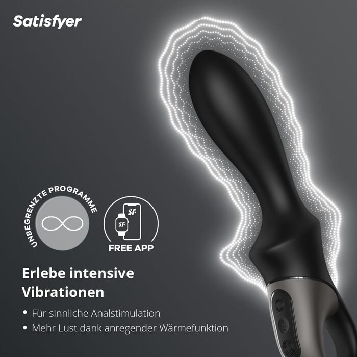 Satisfyer Heat Climax Connect - аналізатор з нагрівом та керуванням через додаток | Інтимна іграшка для ануса | Унісекс | 20,5 см