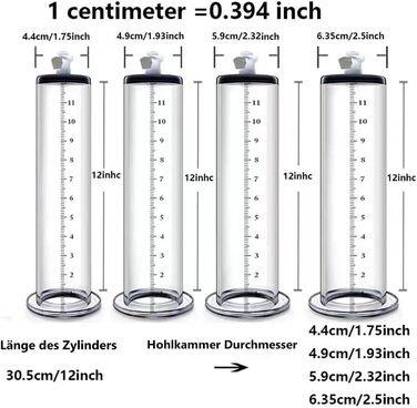 Аксесуар для помпи для пеніса Hmxseu: прозоре трубкове кільце з маркуванням для збільшення та стимуляції пеніса (22.9*3.9 см)