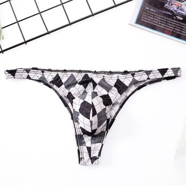 Сліпери чоловічі Faringoto, бікіні, G-String, з принтом, Eisseide, дихаючі (M, білий)