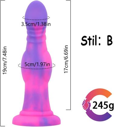 Силіконовий анальний дildo Kuaecr 5 Arten з сильним присоском для стимуляції G-точки. Підходить для жінок та чоловіків.