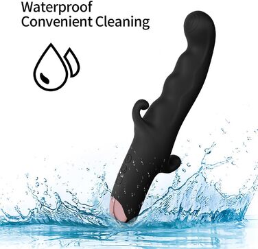 Вібратор Rabbit Realistischer Vibrator для жінок: G-точка, ануса, 10 режимів, тихий, Rose Rot