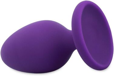 Анальний плаг AMORELIE Joy Twist – водонепроникний, силіконовий з ABS, фіолетовий