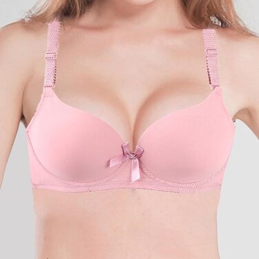 3 шт. Комплект бюстгальтерів для жінок без кісточок Push Up, великі груди, класичний комплект бюстгальтерів з регульованими бретелями, зручний, дихаючий бралетт, спортивна білизна для повсякденного носіння (синій+червоний+бежевий), 100B