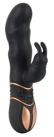 Вібратор для жінок ORION Rabbit-Vibrator з кліторальним стимулятором - інтенсивний, тихий, чорно-золотий