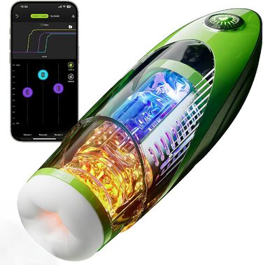 Електричний мастурбатор для чоловіків, ручне кріплення, 10 режимів, телескопічна функція, вібрація, нагрів 42°C