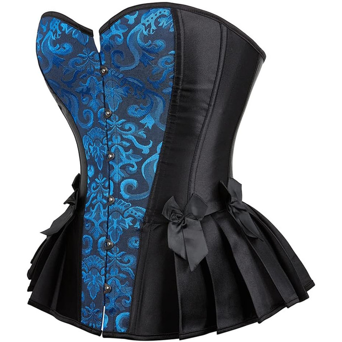 Корсет-корсет Grebrafan для жінок у готичному стилі, чорно-синій, для вечірок та свят