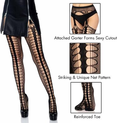 Чорні мереживні шкарпетки-стріжки Leg Avenue, універсальний розмір