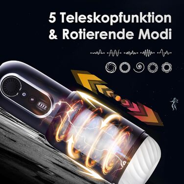 Електричний мастурбатор для чоловіків з телескопічною конструкцією, 5 режимів, вібрація, секс-іграшка