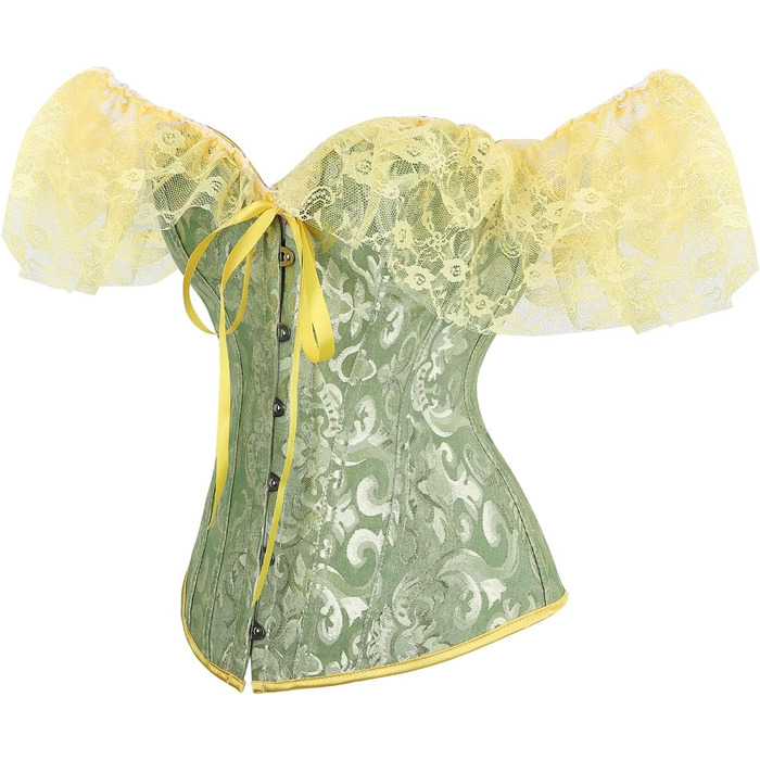 Жіноче корсетне бюстгальтер з шнурівкою, квітковий принт, вінтажний стиль, під грудьми, застібка спереду, XXL, B-зелений