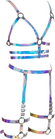 Бандероль з шкіри в готичному стилі BANSSGOTH для жінок. Комплект корсет, стринги, готичний аксесуар. Ідеально для вечірок, Halloween, Rave.