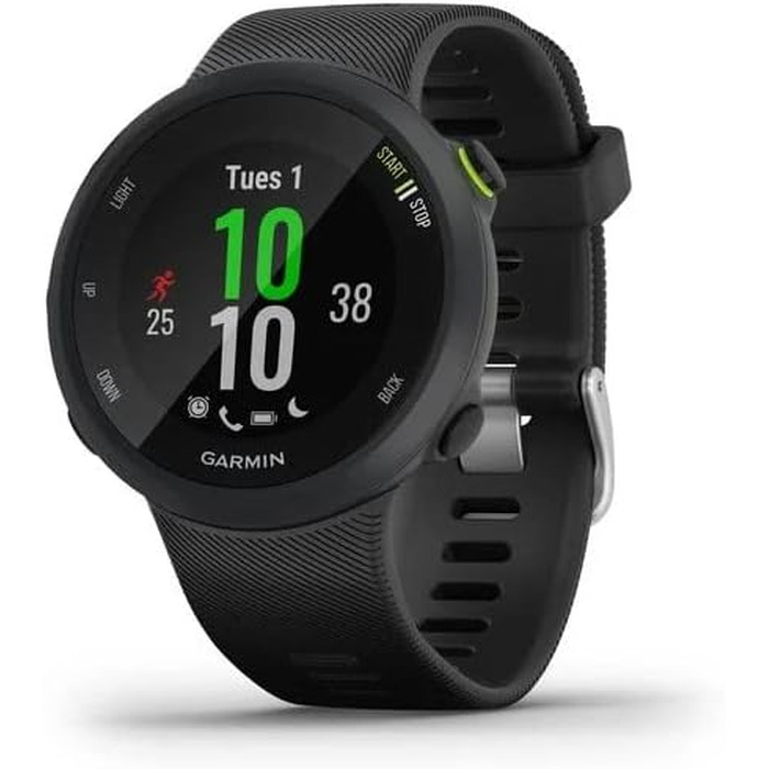 Спортивний GPS-годинник Garmin Forerunner 45 для бігу, фітнес-трекер з вимірюванням пульсу та планами тренувань (Чорний, Medium)