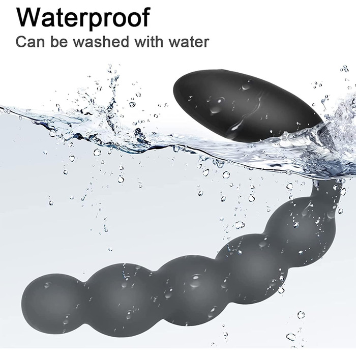 Анальний вібратор LZMYZ з 10 режимами вібрації, 2 мотори, перлини для масажу простати, для чоловіків, жінок та пар