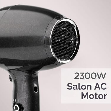 Професійний фен для волосся BaByliss Pro Power 2300W з іонною технологією Anti-Frizz, AC-мотором, 3 температурними та 2 швидкісними режимами, чорний, D5245E