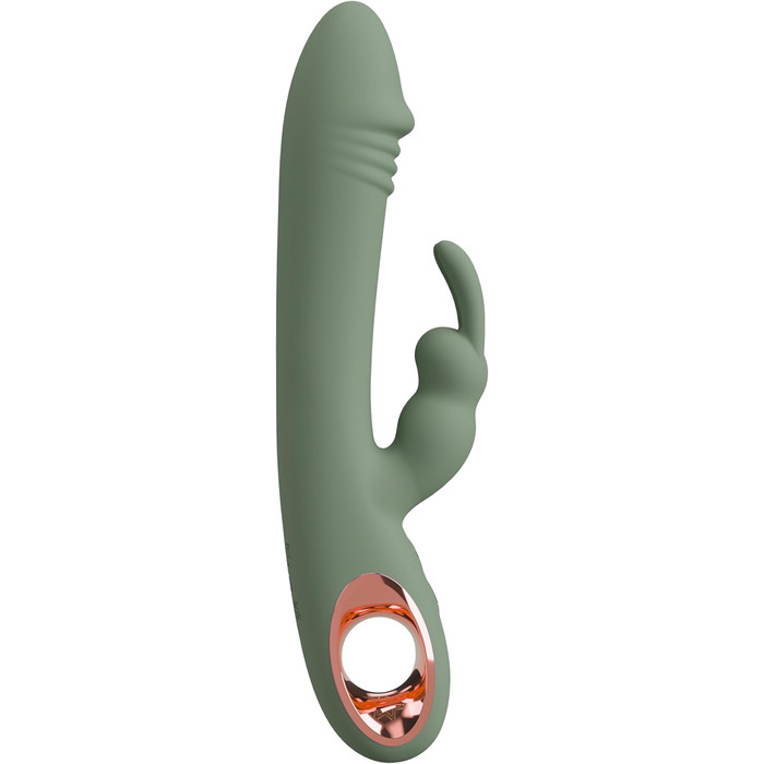 Вібратор You2Toys Slim Rabbit, зелений, 3,6 см