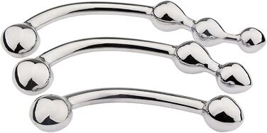 Металевий анальний плаг з подвійними кульками Tplkxurib - 4 розміри, для чоловіків та жінок