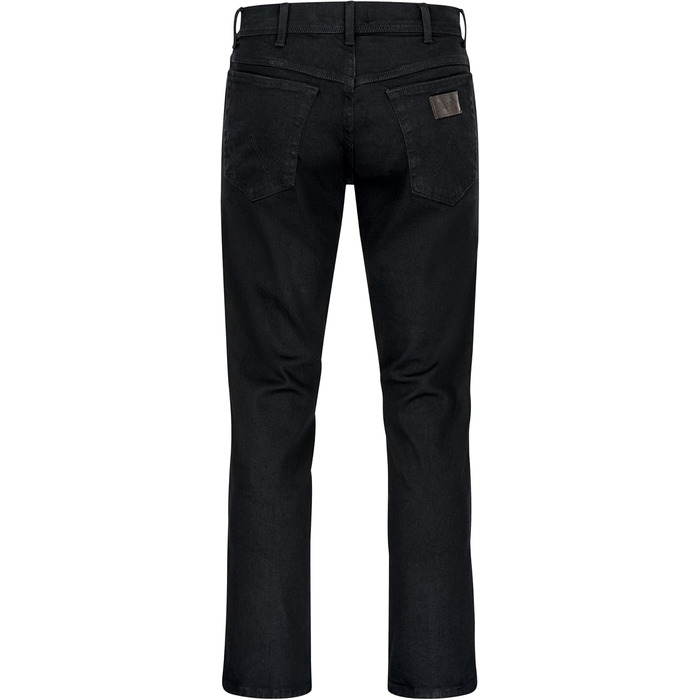 Чоловічі стрейч-джинси Wrangler Texas Regular Fit Authentic Straight, чорні (Black Overdye), з ременем, розмір 34W/32L