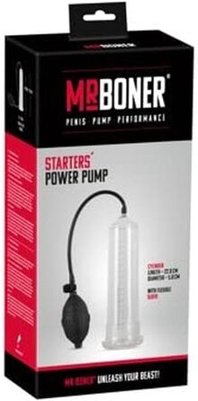 You2Toys Mister Boner: Вібруючий насос для потенції - Vibro-Penispumpe, з виносним яйцем та силіконовою манжетою, чорний/прозорий