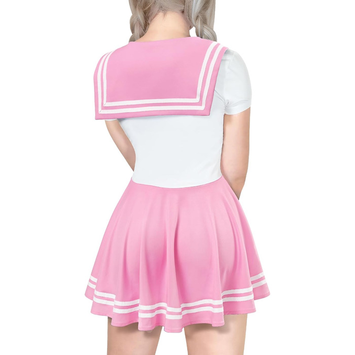 Шовковий комбінезон LittleForBig для дорослих, стилізація 'Магічна дівчинка', міні-сукня-спідниця (рожевий, XL)