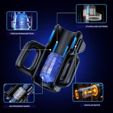Електричний мастурбатор для чоловіків Leten з тримачем для телефону, подвійними ручками та набором аксесуарів