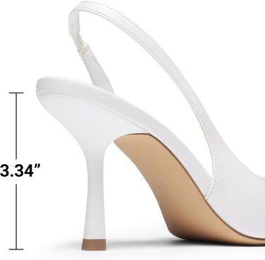 Жіночі туфлі-слингбеки DREAM PAIRS з відкритим каблуком, білі, розмір 38 EU