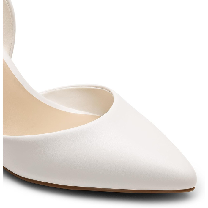 Жіночі туфлі-човники DREAM PAIRS на високих шпильках, білі (розмір 36.5 EU, екошкіра PU)