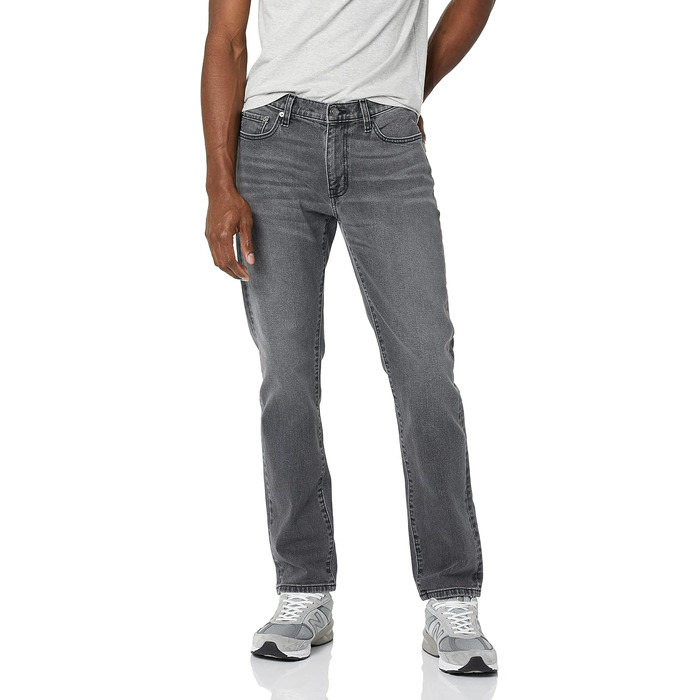 Чоловічі джинси Amazon Essentials Athletic Fit зі стрейчем, сірий вимитий колір (29W / 29L)