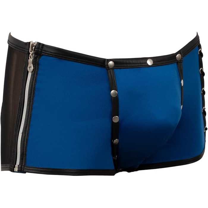 Боксерки чоловічі Orion знімний мішечок, шнурівка, блискавка, XL, блакитний/чорний