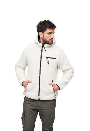 Чоловіча робоча куртка Brandit Teddyfleece Worker Jacket, біла, розмір XXL