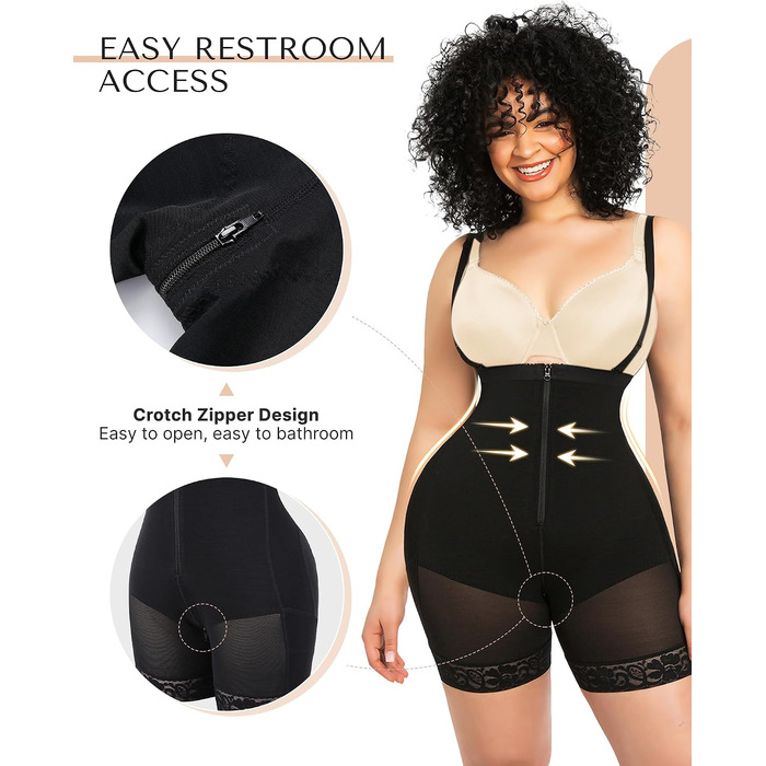 Коригуюча білизна SHAPELLX Classic — Колумбійський утягуючий корсет для жінок, чорний, розмір S