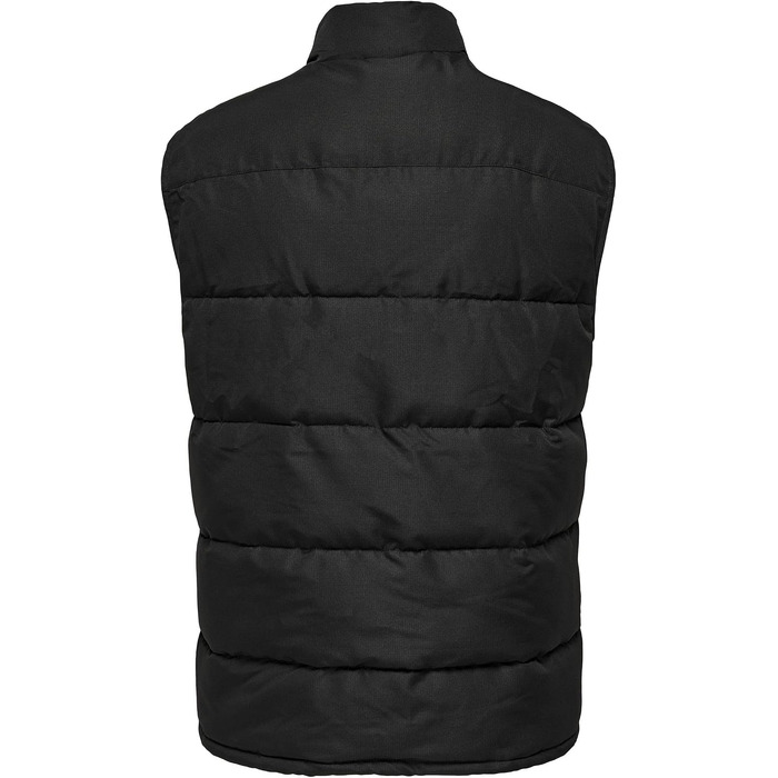 Чоловічий стібаний жилет Only & Sons Onsjake Quilted Vest, чорний, розмір S