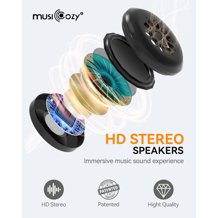 Маска для сну з Bluetooth-навушниками, бездротова ASMR маска для сну, м'який шовковий чохол для вух для подорожей, офісу та відпочинку, підходить для чоловіків та жінок (3D Black/Blue)