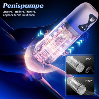 Електричний мастурбатор для чоловіків з 7 режимами ротації, 7 режимами всмоктування та імітацією лизання. Іграшка для чоловіків, секс-іграшка, blowjob, чоловічий мастурбатор.