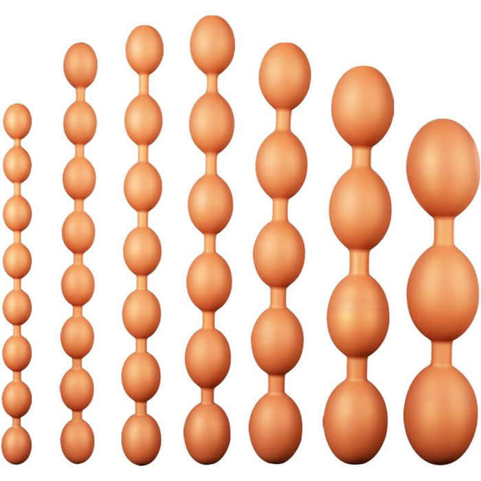 Анальні кульки з ланцюгом, м'який силікон, анальні кульки, плагіни, дилдо для ануса, мастубатор, фетиш, анальна промивка, силікон, сексуальні іграшки для чоловіків та жінок (L)