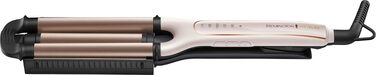 Мультистайлер 4-в-1 Remington ProLuxe CI91AW для завивки та гофре: плойка для пляжних та природних хвиль, цифровий дисплей, регулювання температури до 210°C, колір Біла троянда