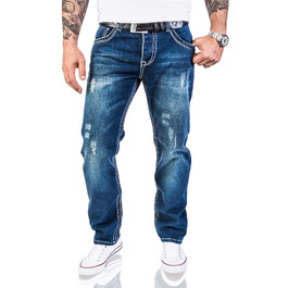 Чоловічі джинси Rock Creek Denim M33 з товстими швами, сині, розмір 32W / 30L