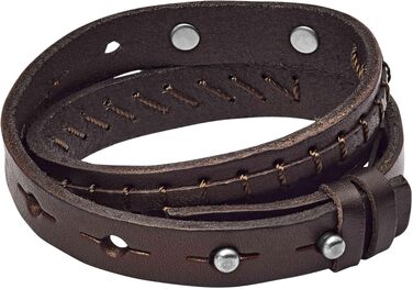 Чоловічий годинник Fossil Vintage Casual з коричневим шкіряним ремінцем та сталевим корпусом