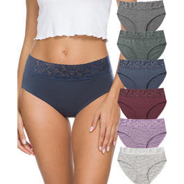 Сліпекс жіночі бавовняні труси ALTHEANRAY - 6 шт. (S, смугасті)