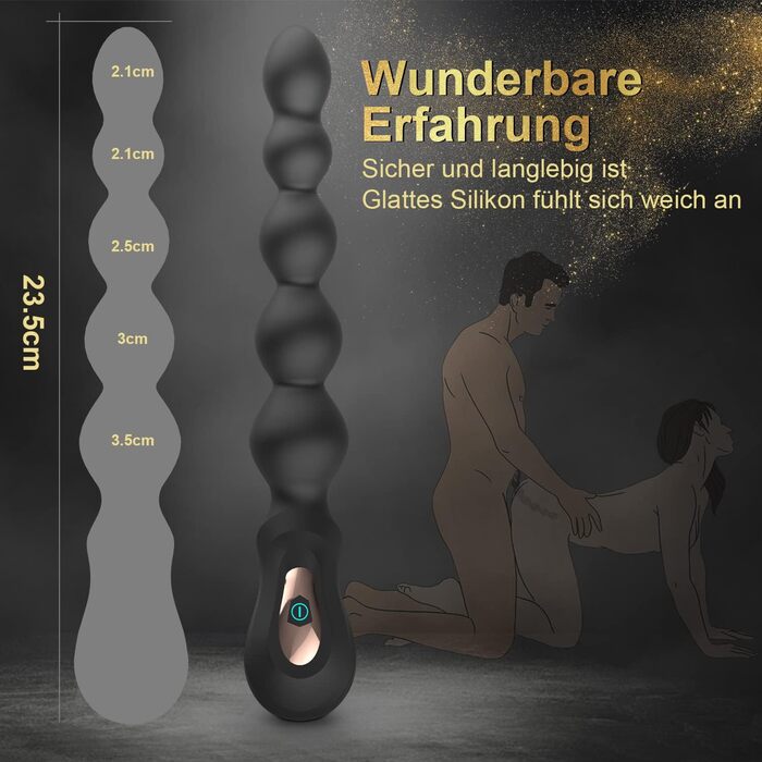 Вібратор для простати Greenpinecone Super Analvibrator з 7 режимами вібрації, силікон, 23.5 см. Для чоловіків та жінок