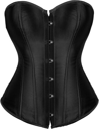 Корсет Sexy Daen: чорний готичний топ з підтяжками, пуш-ап, Burlesque, XL