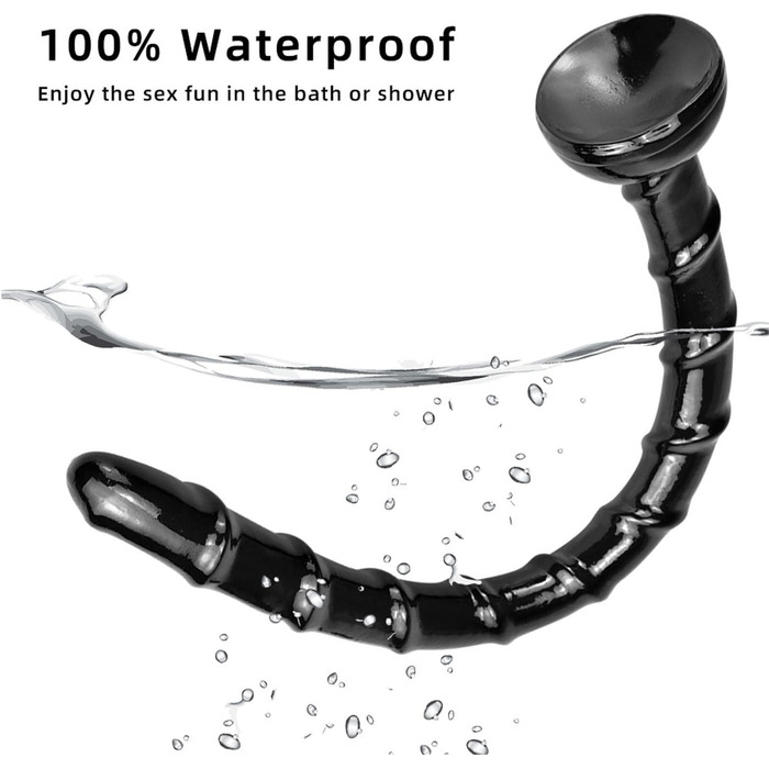 Анальний плагін YXBLV XXL 85 см: великий, з присоскою, для масажу простати та G-точки, чорний