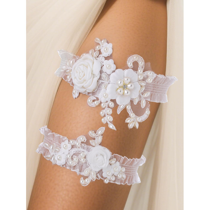 Стрічка для волосся нареченої Campsis, мереживна, для весілля