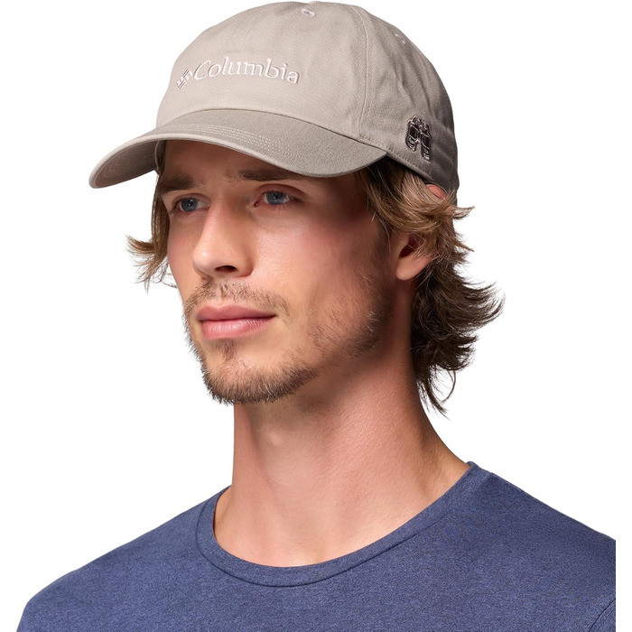Кепка бейсболка Columbia Provisions Unisex, сіра (Flint Grey) з логотипом та принтом бінокля, один розмір
