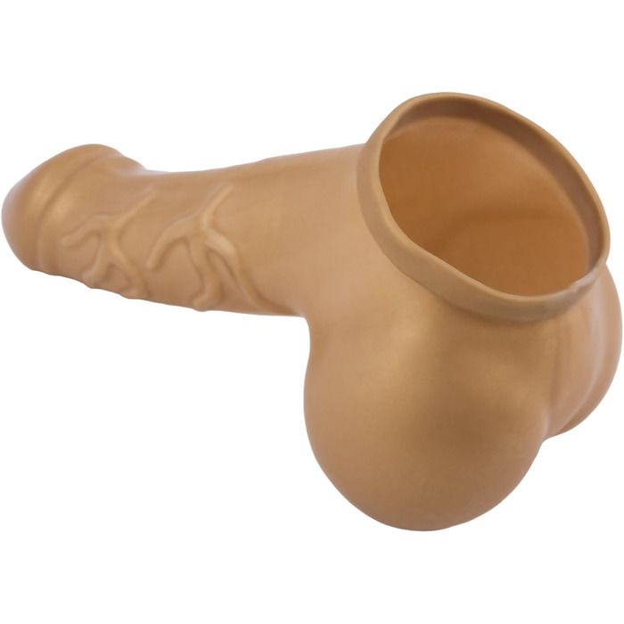 Стрижень для пеніса Danny Gold, 11,5 см - стрижень, екстендер, манжета для пеніса з текстурою, мішком та виразною головкою з латексу - ЗРОБЛЕНО В НІМЕЧЧІ