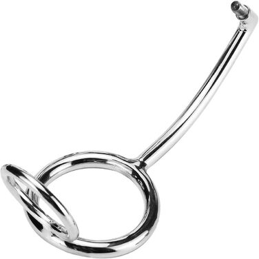 Сталевий подвійний кільце для статевих органів, кільце для яєчок, металевий гачковий кільце, анальний гачок з анальним плугом, кільце для статевих органів з анальним плугом, анальні кулі, розтягувач яєчок, сексуальна іграшка для чоловіків, пар, 40 мм