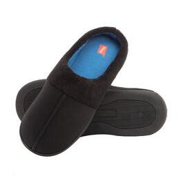 Чоловічі домашні капці-клоги Hanes з ефектом пам'яті Memory Foam, мікрозамша Fresh IQ, чорно-сині, розмір XL