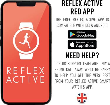 Смарт-годинник Reflex Active Series 17, дисплей 4,6 см, захист IP67, чорний ремінець