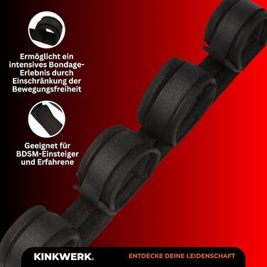 Розпірка для BDSM з наручниками та ногами 55 см чорна для початківців та досвідчених, Doggystyle для чоловіків і жінок