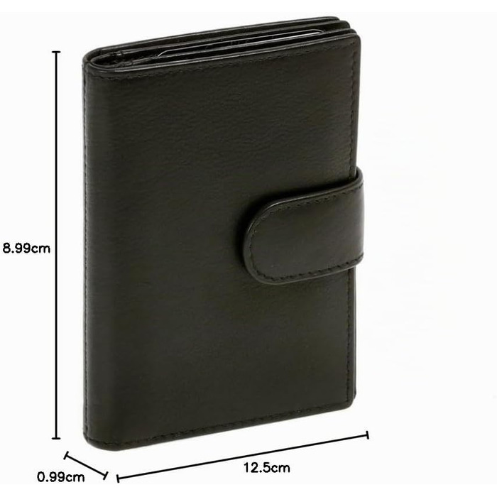 Шкіряний тримач для кредитних карток LEAS Card-Collection з RFID-захистом, чорний