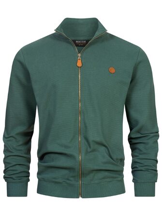 Чоловічий кардиган Indicode INGuadalupe з 100% бавовни, колір Jungle Green, розмір S