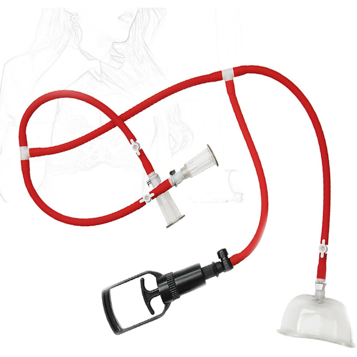 Вакуумний масажер для стимуляції грудей та клітора з помпою, для початківців та досвідчених користувачів